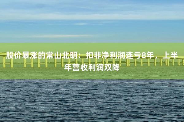 股价暴涨的常山北明：扣非净利润连亏8年，上半年营收利润双降