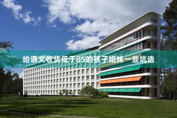 给语文收货低于85的孩子姐妹一些坑诰