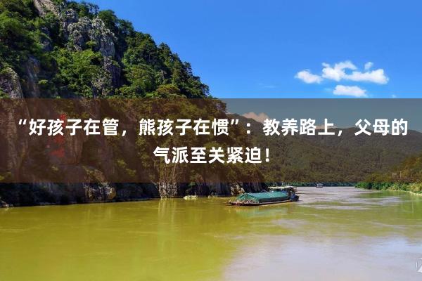 “好孩子在管，熊孩子在惯”：教养路上，父母的气派至关紧迫！